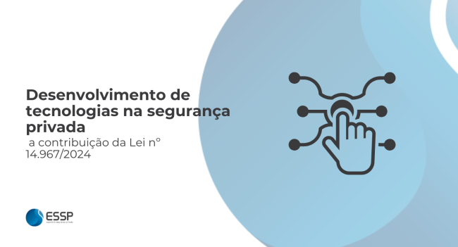 Ilustração representa o uso de tecnologia avançada em centrais de segurança privada, destacando o impacto positivo da Lei nº 14.967/2024 na modernização do setor